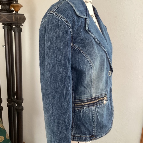 Unionbay Jeans Denim Taylored Snap Front Jacket - Picture 4 of 8
